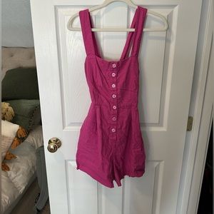 Pink romper - target- worn once - size L